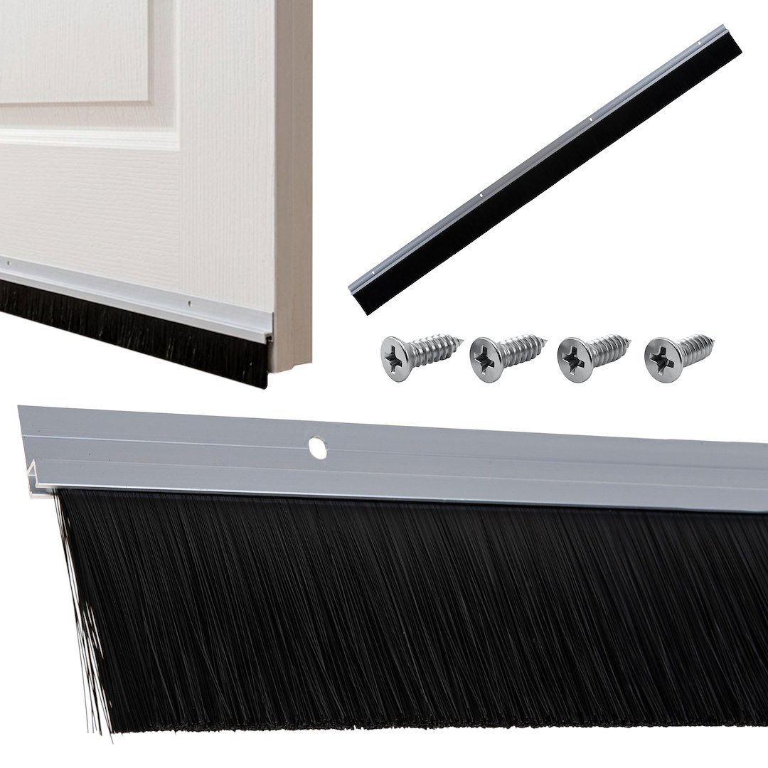 Aluminium brush strip 6x100cm