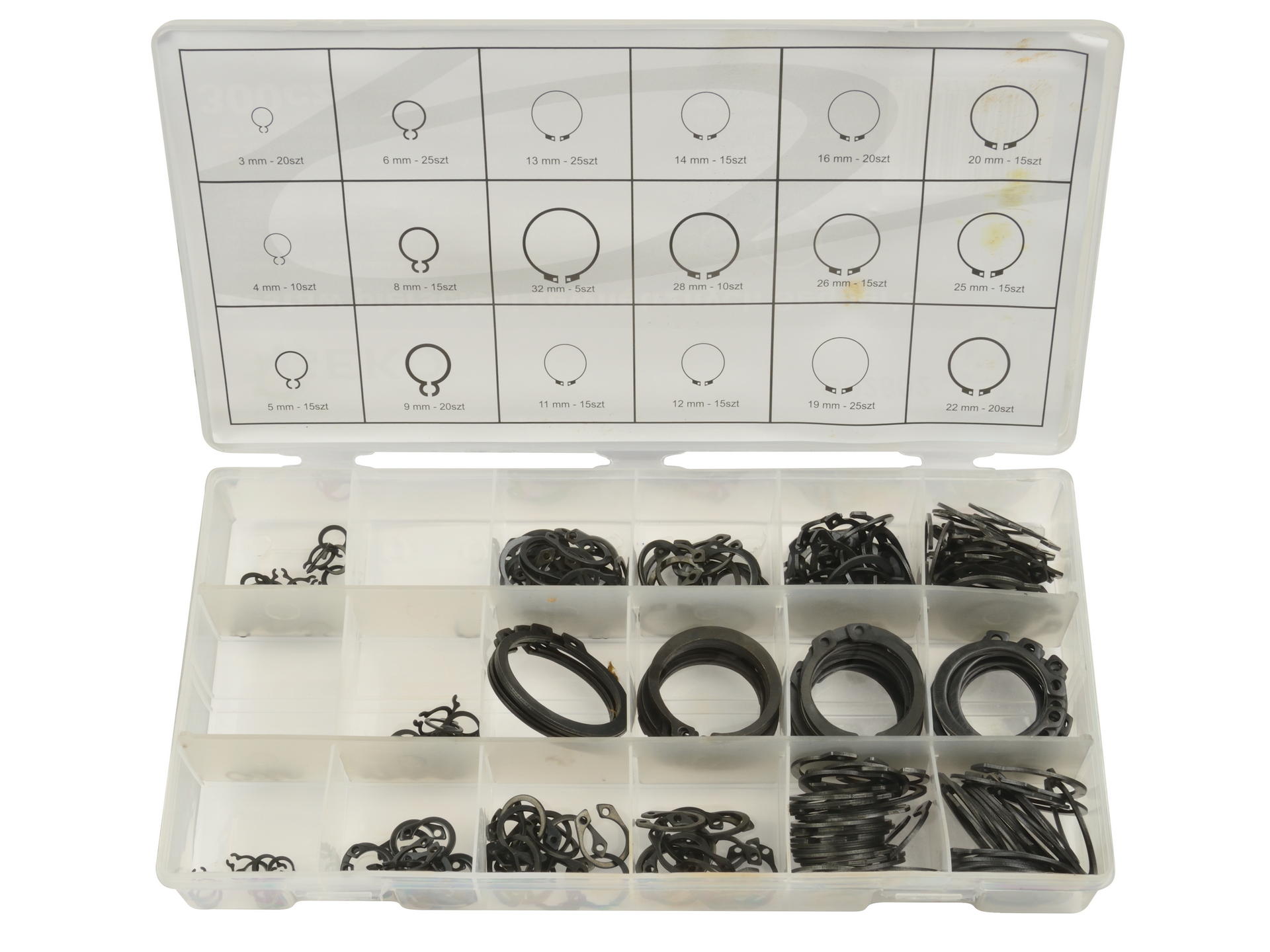 External Circlip Assortment 300 pcs 3 - 32mm