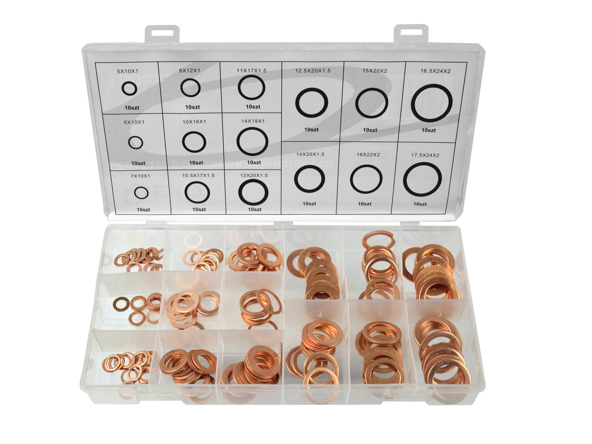 150 pcs Metric Copper Washer Assortment