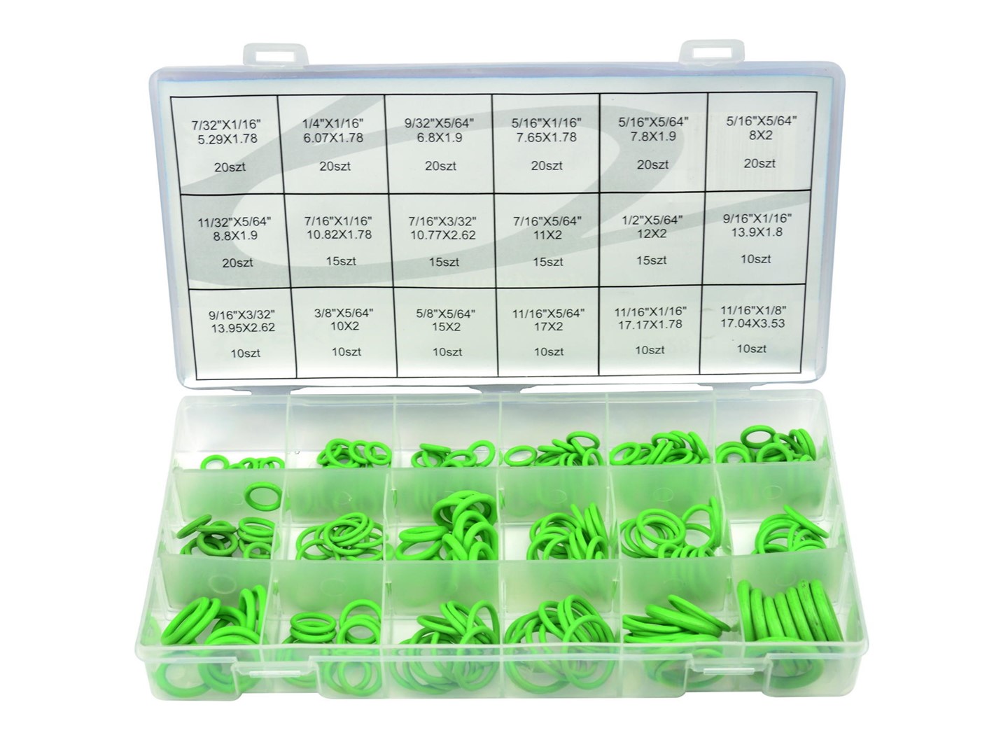 270 pcs Green O-Ring Assortment