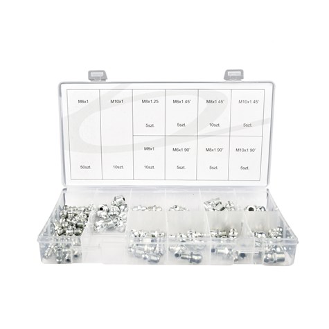 Hydraulic Grease Nipple Assortment 110 pcs