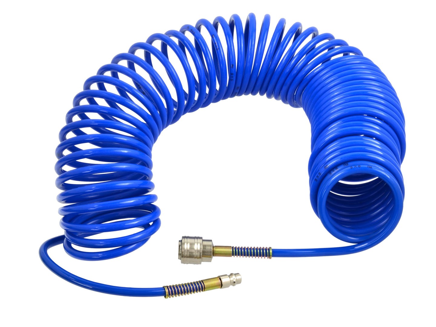 Air hose PU 5x8 air hose 15m with quick connectors blue