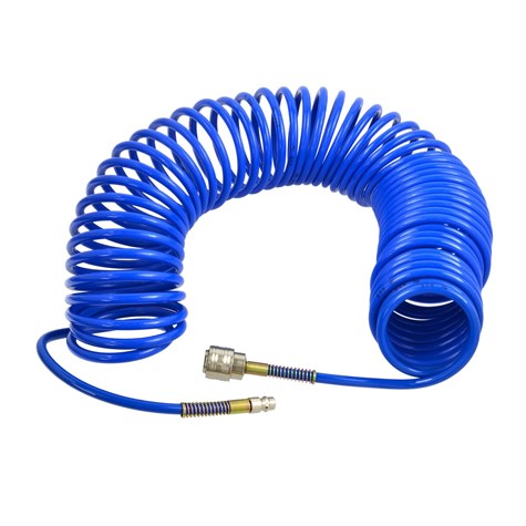 Air hose PU 5x8 air hose 20m with european quick connectors blue