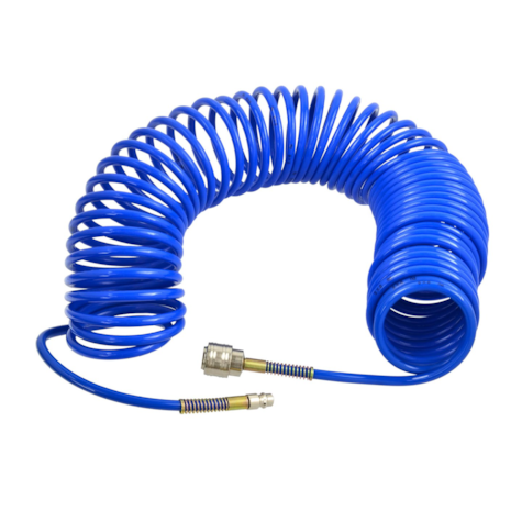 Air hose PU 5x8 air hose 20m with european quick connectors blue