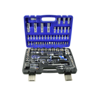 GEKO Mechanics Tools Set Polished CrV 94 pcs 1/2  & 1/4  Drive