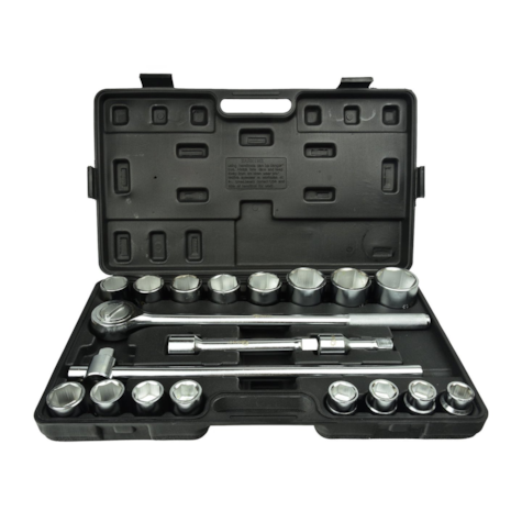6-point Socket Set 3/4  19-50mm 21pcs