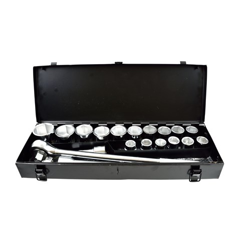 6-point Socket Set 3/4  19-50mm 21pcs /metal box/