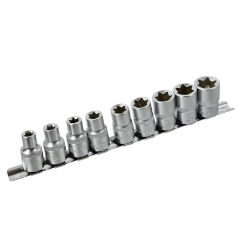 10el.kpl.nasadek torx E10-24,1/2 na listwie GEKO(20)