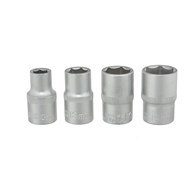 4 pcs 1/2  10-19mm Cr-V Socket Set