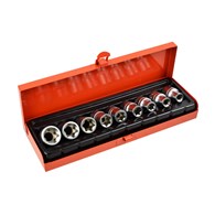 TORX Socket Set E10-E24 CrV 1/2  Drive 9pcs /metal case/