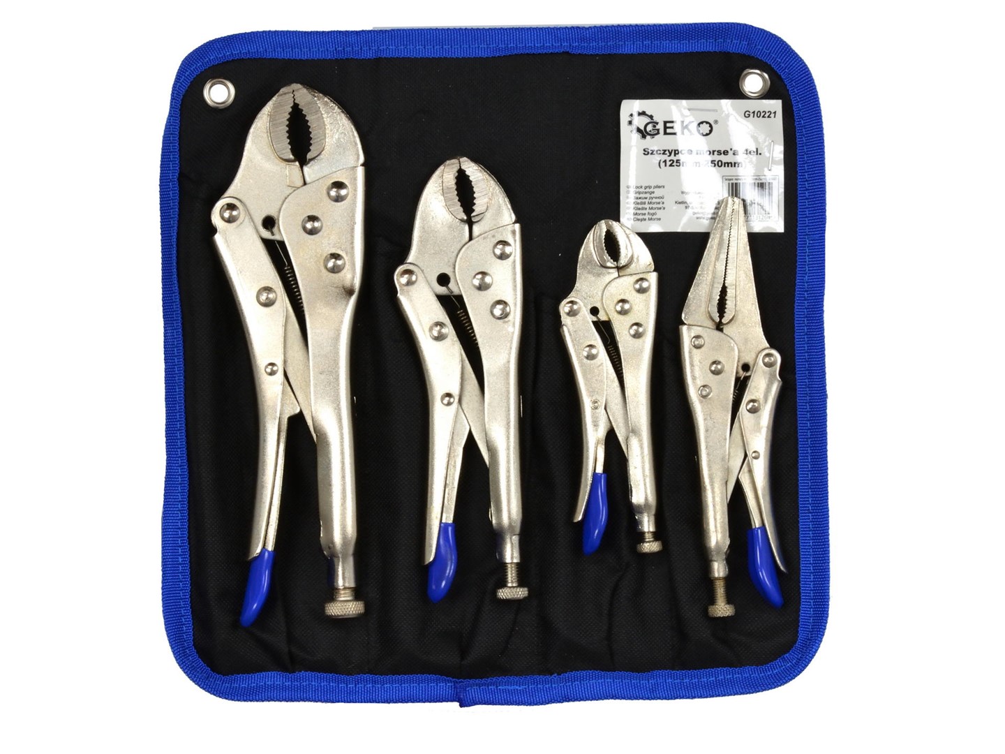 Locking Pliers Set 4pcs 125mm - 250mm