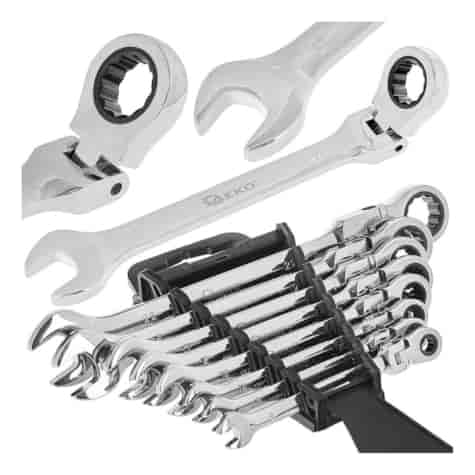 Kpl.kluczy łamanych z grzechotką 8el.8-22mm(10)