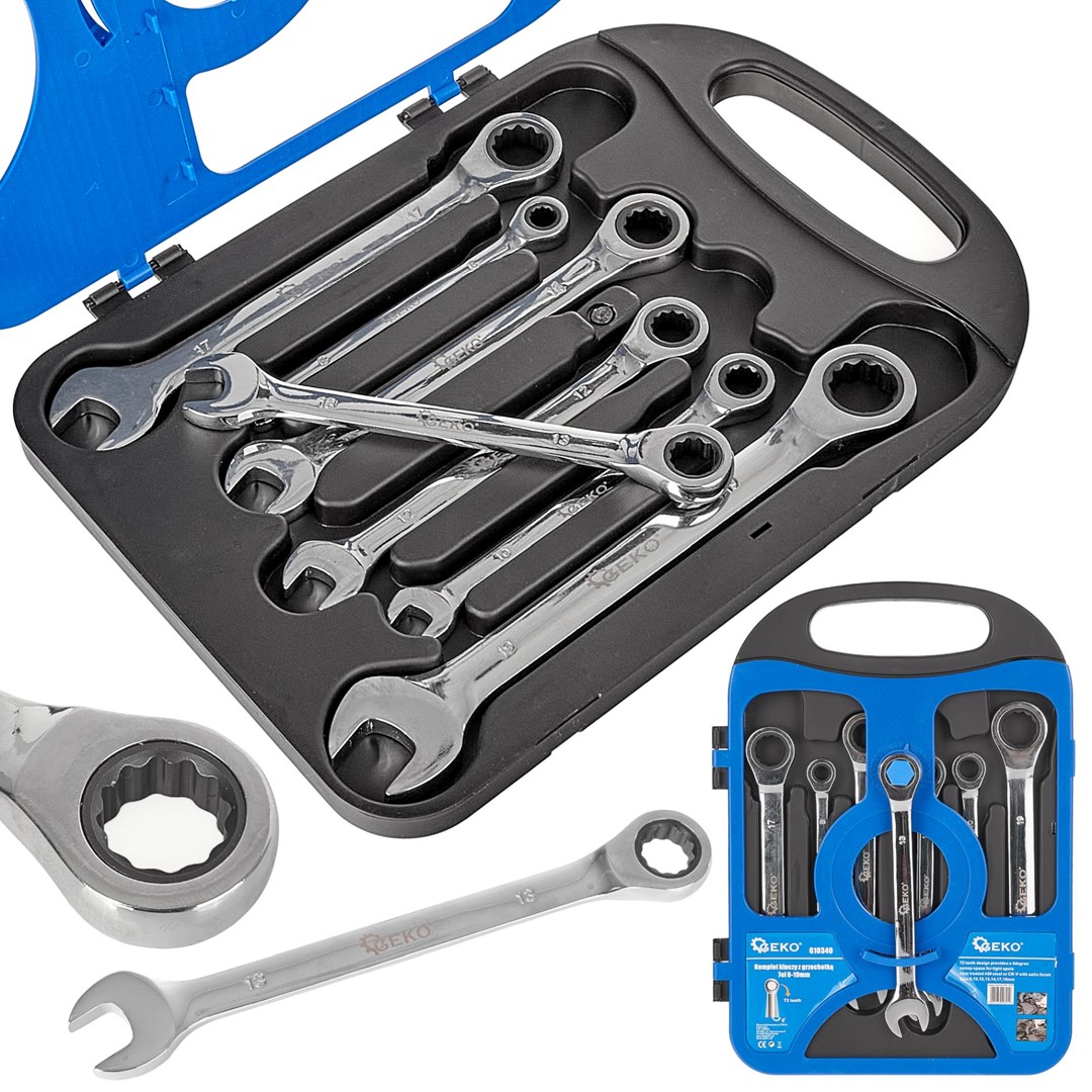 Ratchet Combination Wrench Set 8-19mm 7pcs