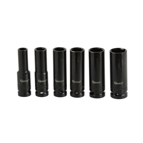 Zestaw długich  nasadek udarowych 1/2  10-21mm 6el. (20)