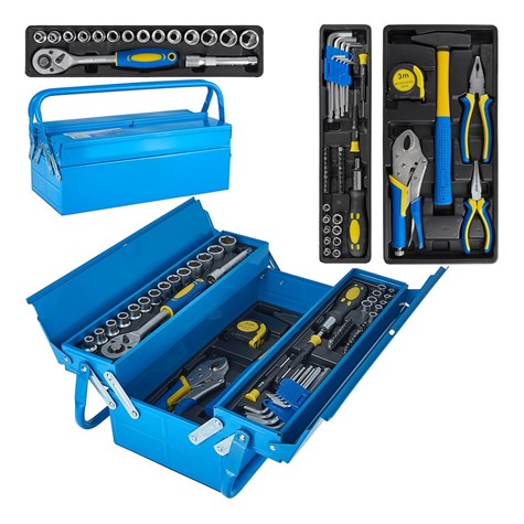 Skrzynka narzędziowa z wyposażeniem 64el.metal box(2)