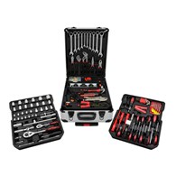 Tool set with ratchet wrench alum case  187 pcs