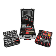 Tool set with ratchet wrench alum case  187 pcs