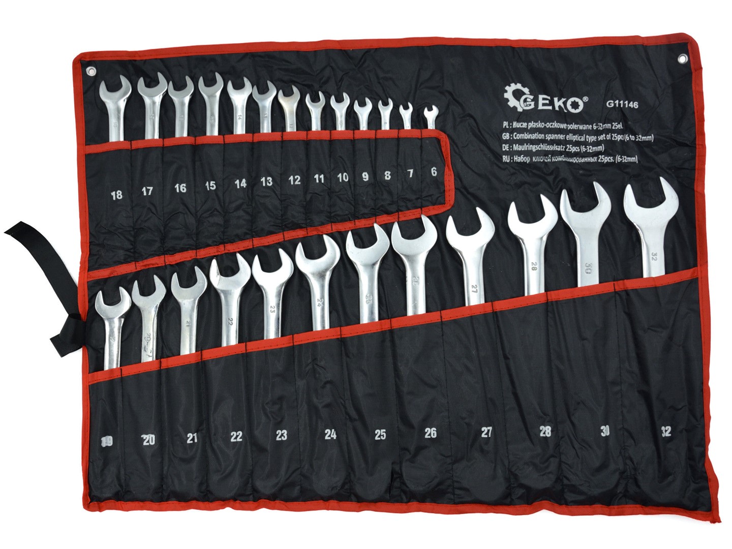 Polished Combination Wrench Spanner Set 6-32mm 25pcs