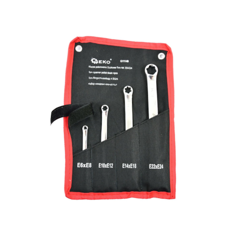 Klucze polerowane Oczkowe-Torx 4el.E6-E24(40)
