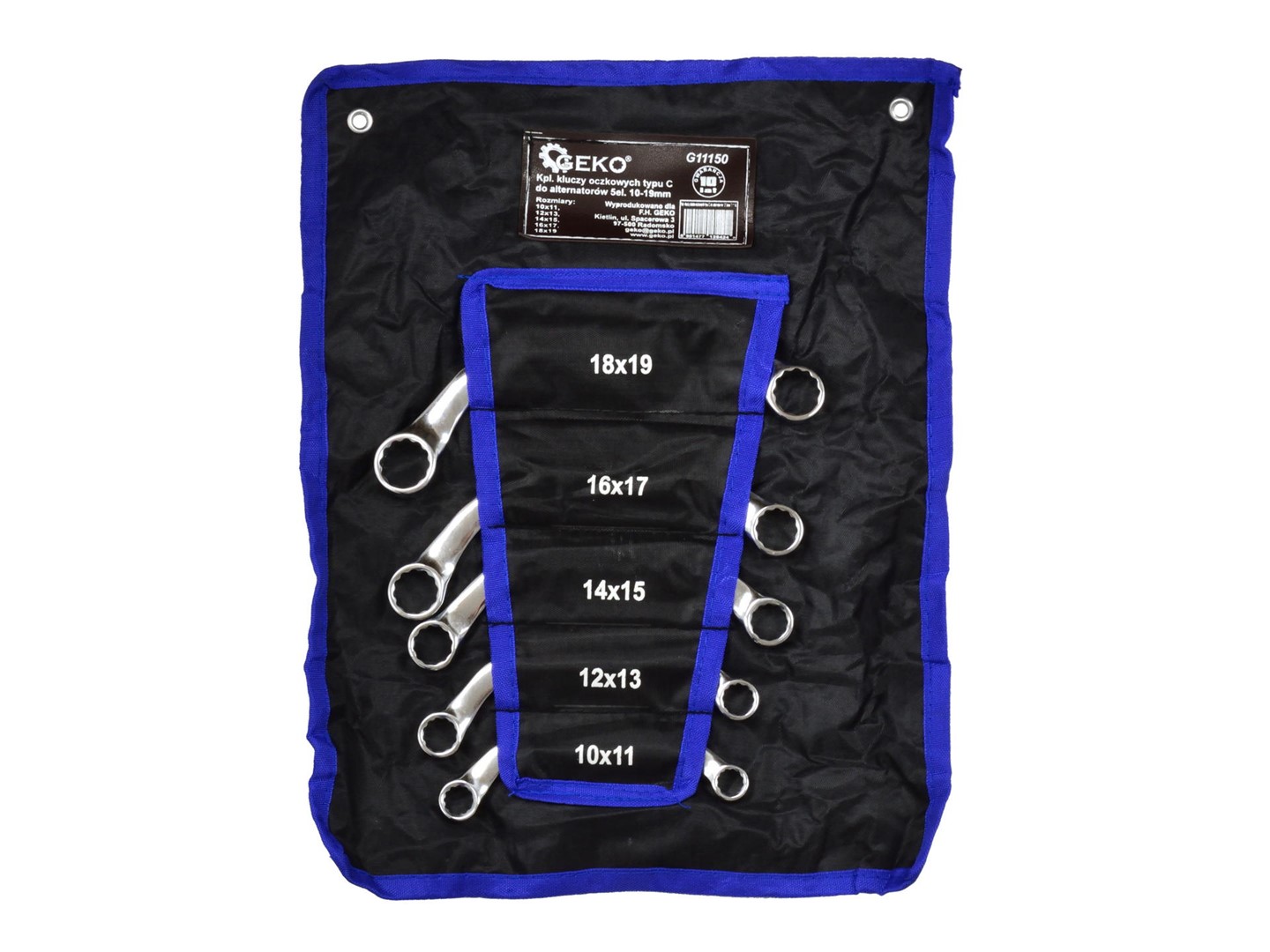 C-Type Wrench Set for Alternators 10-19mm 5pcs