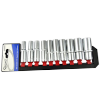 6-point Deep Socket Set 10-24 mm 1/2  Drive 10pcs