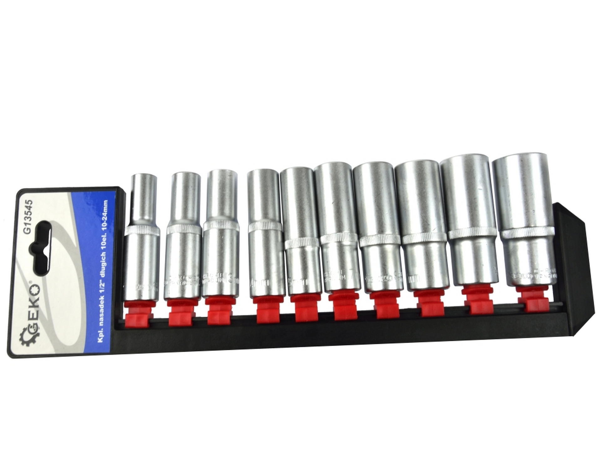 6-point Deep Socket Set 10-24 mm 1/2  Drive 10pcs