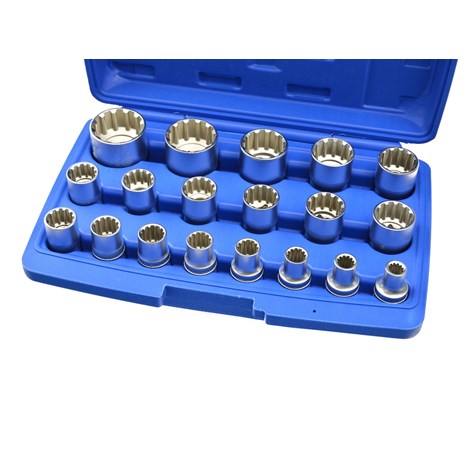 Zestaw 19szt.nasadek dwunastokątnych 8-32mm(walizka)(10)