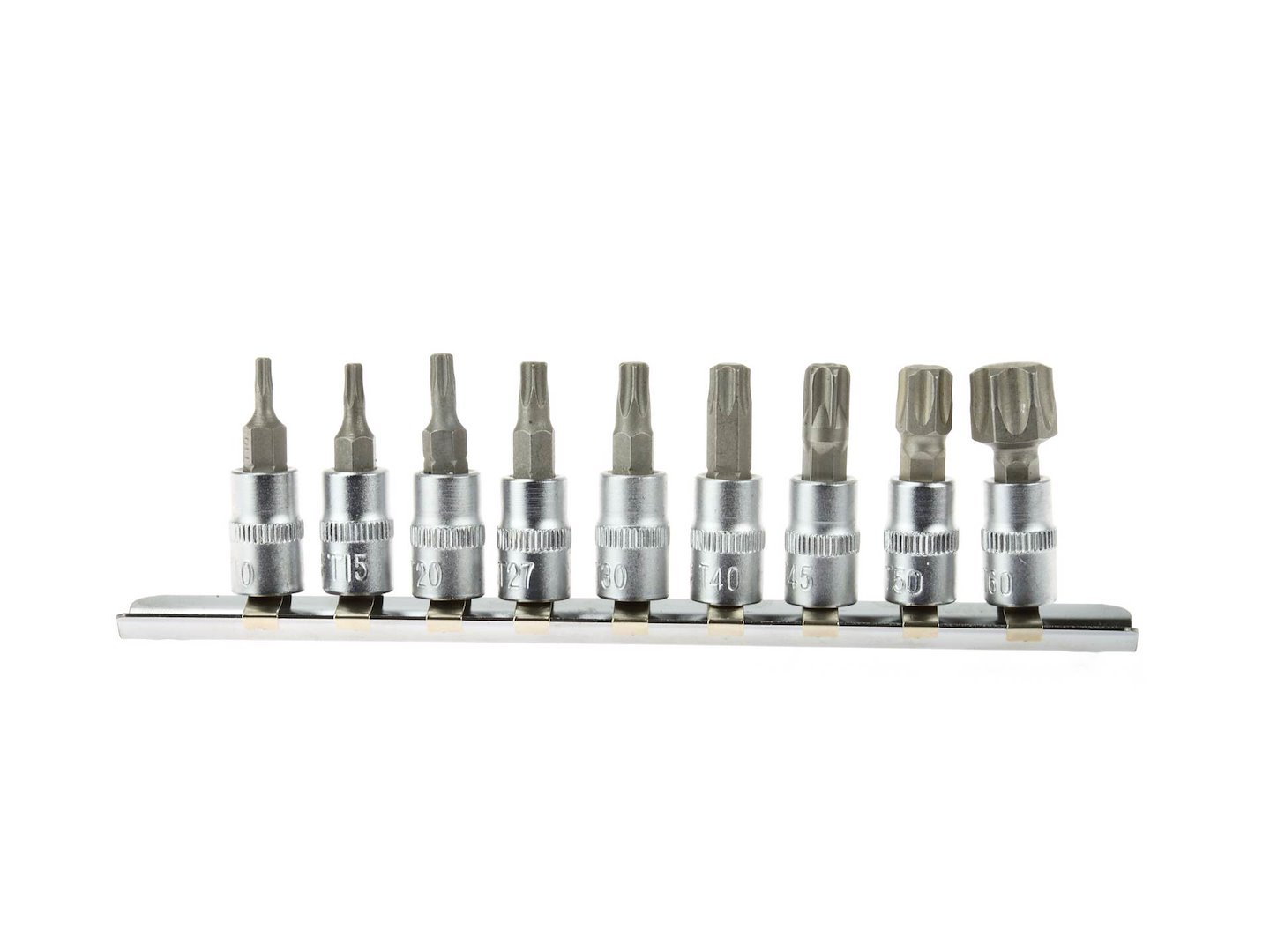 9-dielna sada Torx kolíkov T10-60 1/4" CRV (10/20)