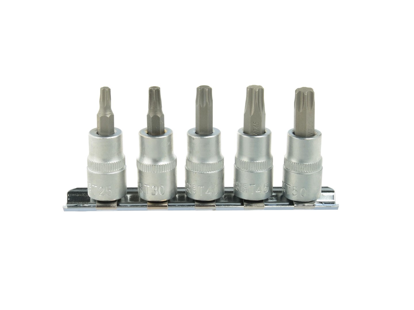 5-dielna sada Torx kolíkov T25-50 3/8" CRV (10/30)