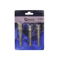 Power Drill Socket Adapter Set  3pcs - 1/2  3/8  1/4 