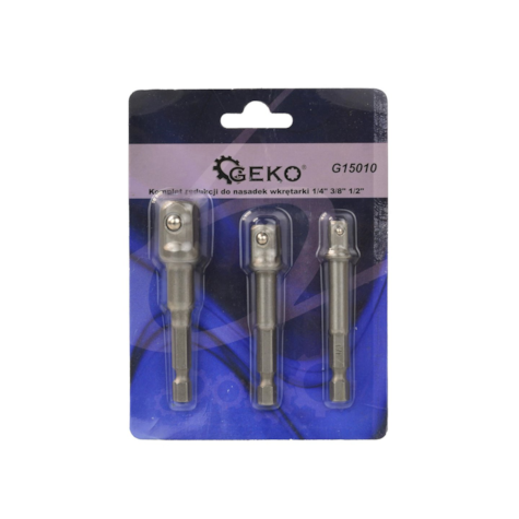 Power Drill Socket Adapter Set  3pcs - 1/2  3/8  1/4 
