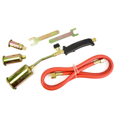 Propane Heating Torch 20kW Three Head 25-35-50mm Rubber Hose 1,5m