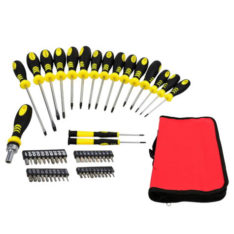 59pcs Screwdriver set CRV GEKO(black-yellow)
