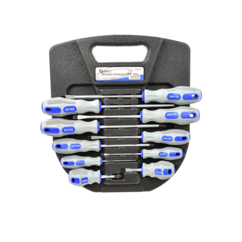 10pcs Screwdriver set CRV GEKO (blue-grey)