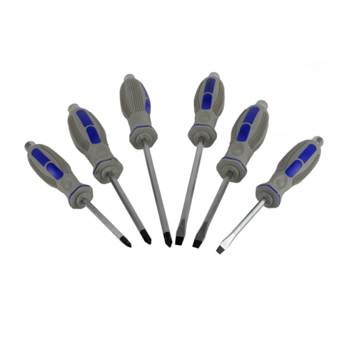 Slotted screwdrivers set CRV 6pcs GEKO  /blister/