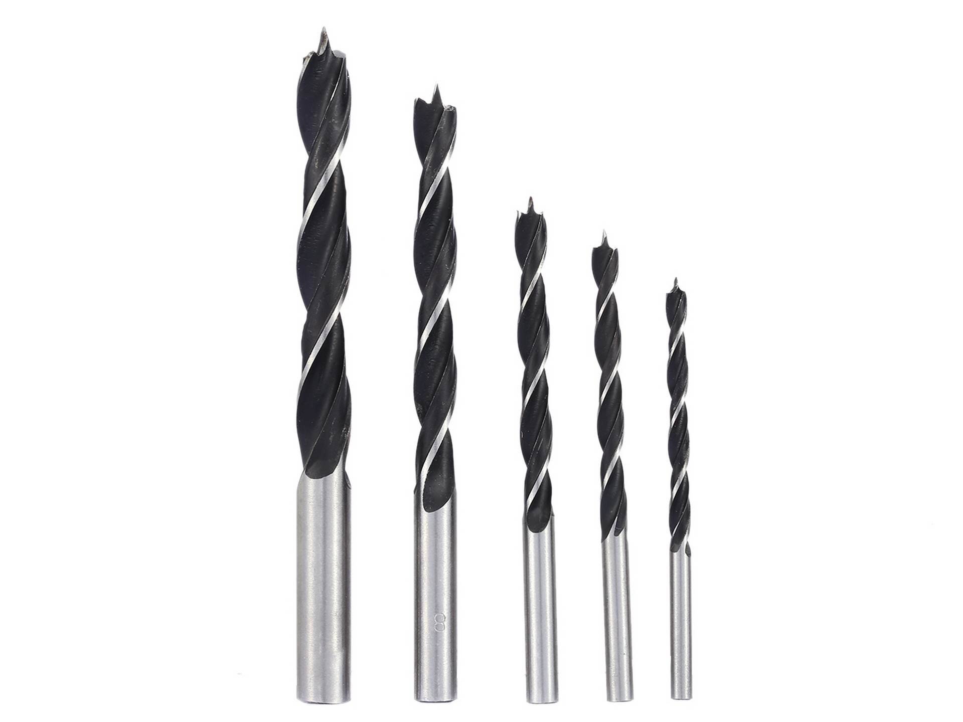 Wood drill set, 5pcs/set    4-10mm