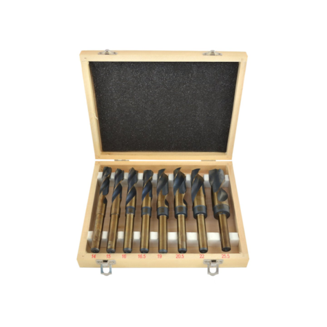 8 pcs HSS twistderills with 1/2 