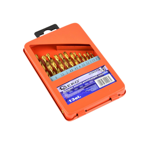 Titanium plated drill 13pcs 1,5-6,5mm set for metal