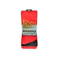 Kpl.wierteł 19szt.1-10mm HSS TiN met.box(40/80)