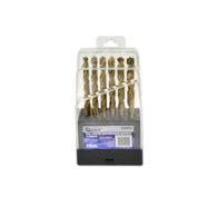 Kpl.wierteł 19szt.1-10mm HSS TiN plast.box (5/50)