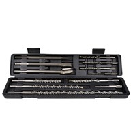 12pcs Hammer Drill+Chisel set (9pcs SDS Drills + 3 chisels in plastic case)