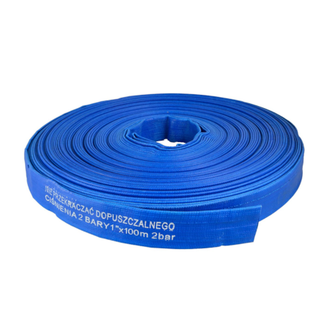 PVC layflat hose 1  x 100m 2Bar