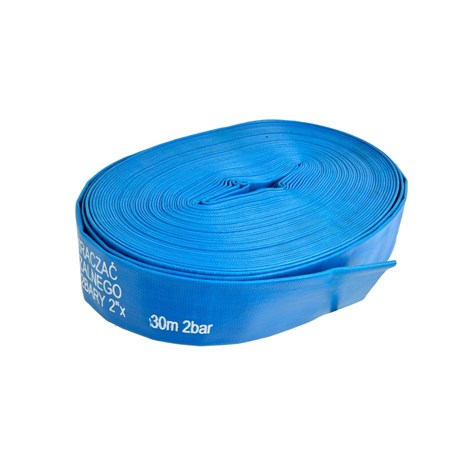 PVC blue layflat hose 2 30m