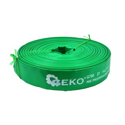 Non smelling green pvc lay  hose 2 *50m