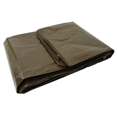 PE Tarpaulin sheet 3x3m brown/ super thick