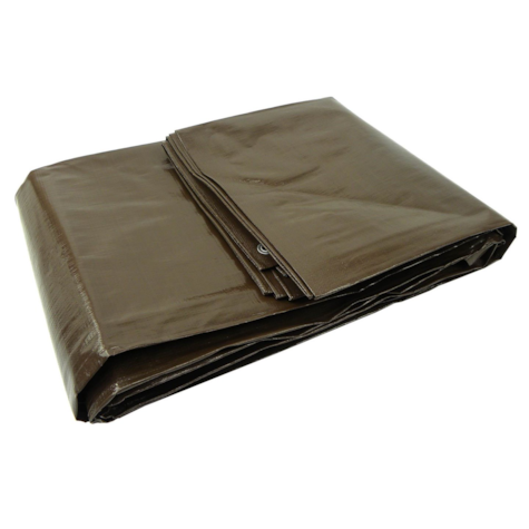 Plandeka 6x8m extra gruba/brązowa 200G (2)