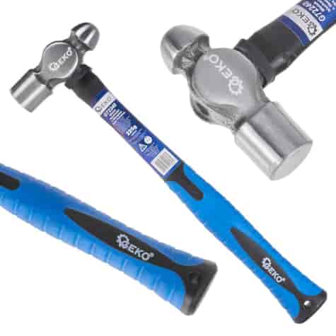 Ball Pein Hammer 225g with Fiberglass TPR Handle GEKO Premium