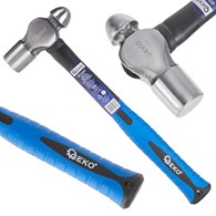 Ball Pein Hammer 450g with Fiberglass TPR Handle GEKO Premium