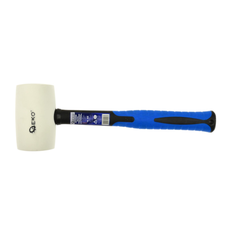 Młotek gumowy 16 OZ/600G/ biały Geko Premium r.fiberglass(24/48)