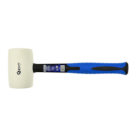 White Rubber Mallet with Fiberglass TRP Handle 24oz GEKO Premium